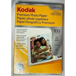 Kodak Premium Photo Paper 100 Sheets 4x6 Gloss Instant Dry NEW-SEALED